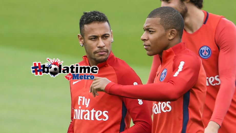 NEYMAR dan Mbappe akan bersama dalam Paris Saint-Germain. Foto Getty Images 