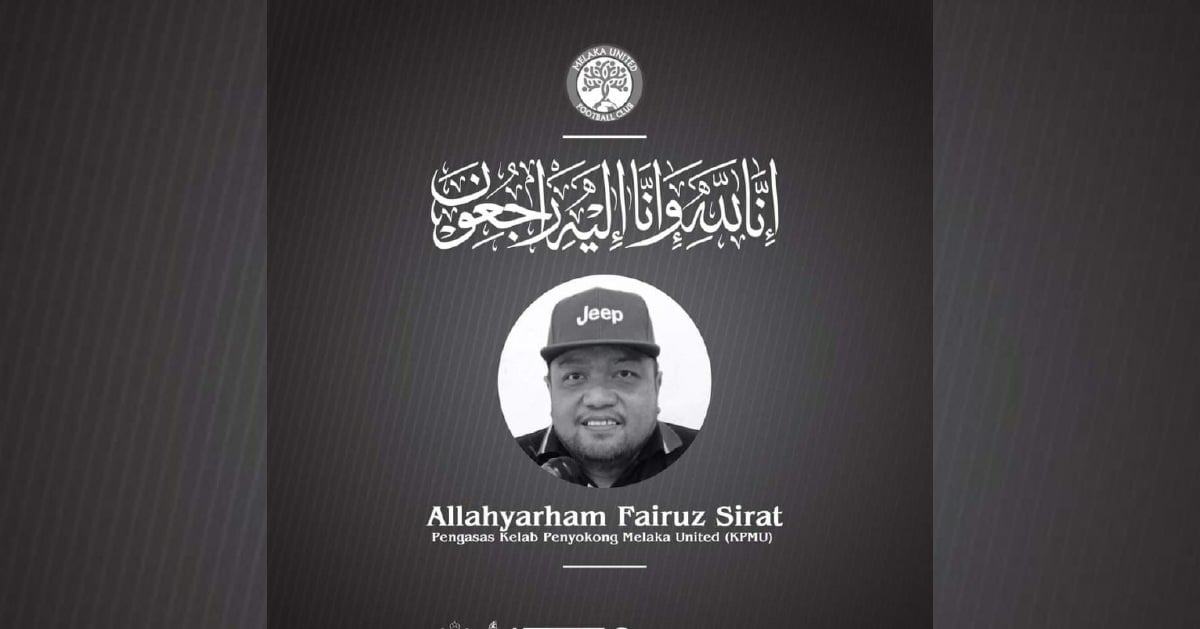 TAKZIAH buat Allahyarham Fairuz Sirat. FOTO Ihsan Melaka United