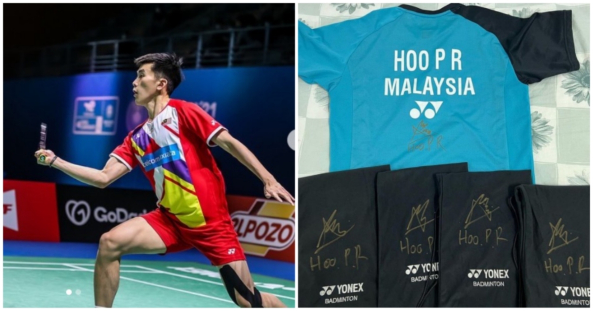 PANG Ron memutuskan untuk memberi giveaway sebagai tanda penghargaan kepada lima pemenang bertuah. FOTO Ihsa Persekutuan Badminton Dunia