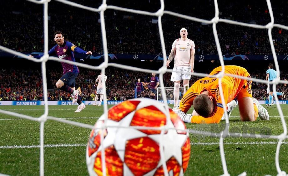 PENJAGA gol United, De Gea terlepas tangkapan. FOTO/AFP