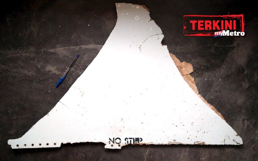 SERPIHAN yang ditemui baru-baru ini dikatakan hampir pasti milik pesawat MH370. FOTO Reuters