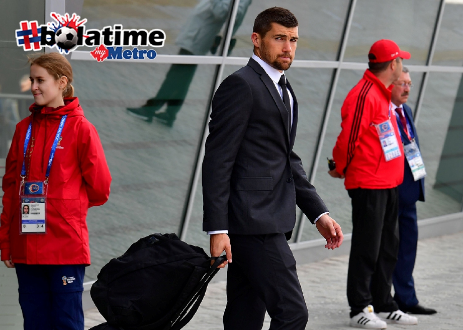 Risdon ketika tiba di Kazan untuk beraksi bersama pasukannya di Piala Dunia 2018. -Foto AFP