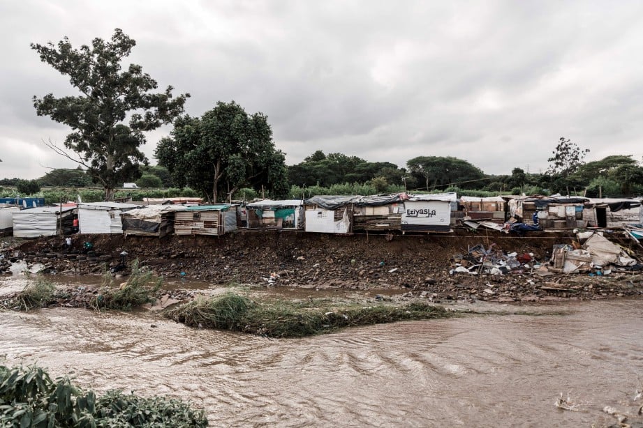 MAJORITI kematian berlaku di wilayah KwaZulu-Natal. FOTO AFP