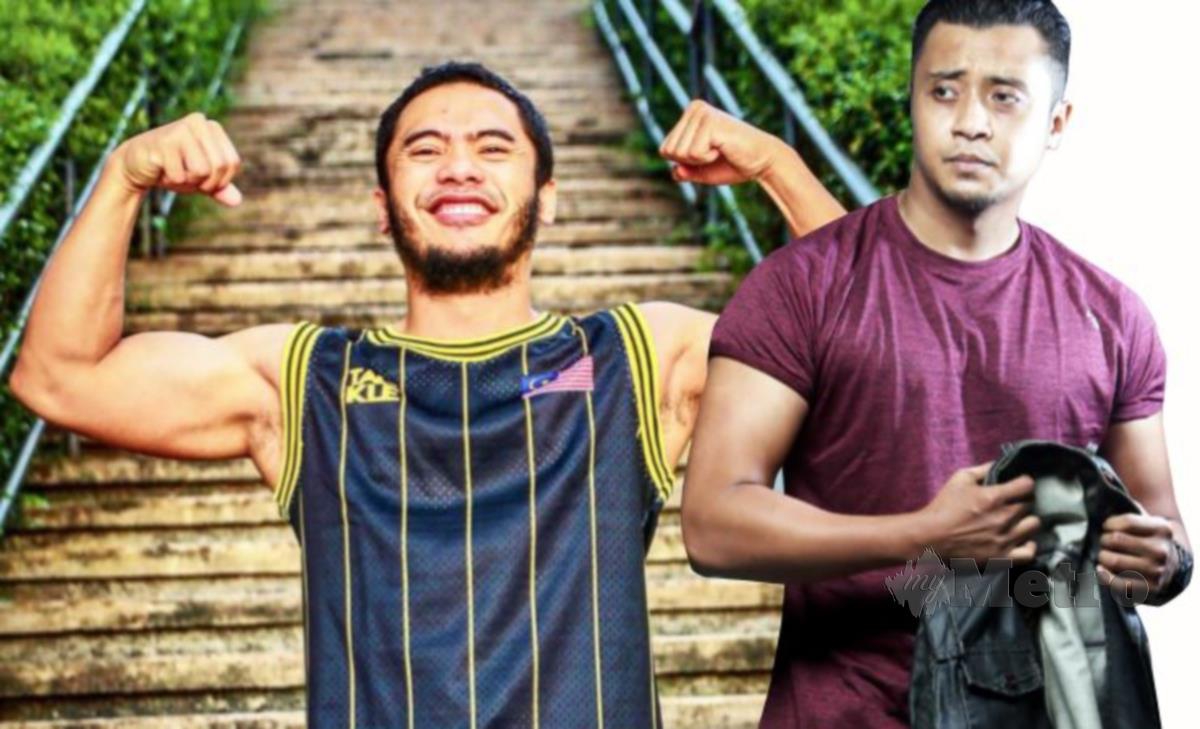 AMMAR (kiri) miliki kumpulan khas di gimnasium dikenali sebagai Muscle Group. Taufiq (kanan).