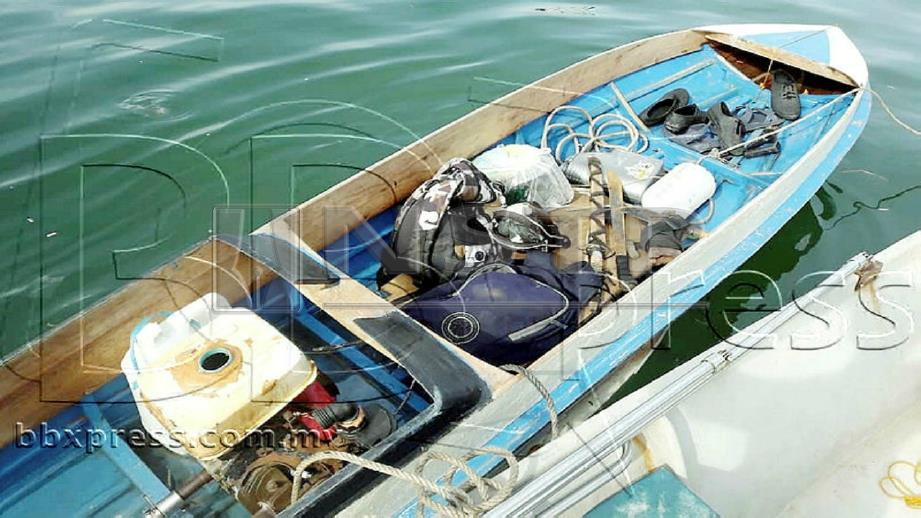 BOT dan peralatan yang dirampas Maritim Malaysia selepas menggagalkan cubaan merompak di laut. FOTO Ihsan Maritim Malaysia