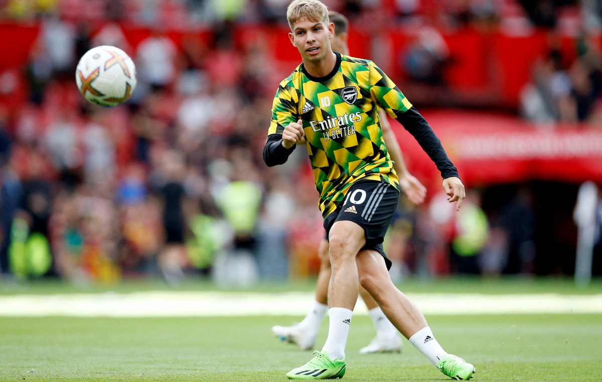 EMILE Smith Rowe antara tonggak penting Arsenal musim ini. FOTO Reuters