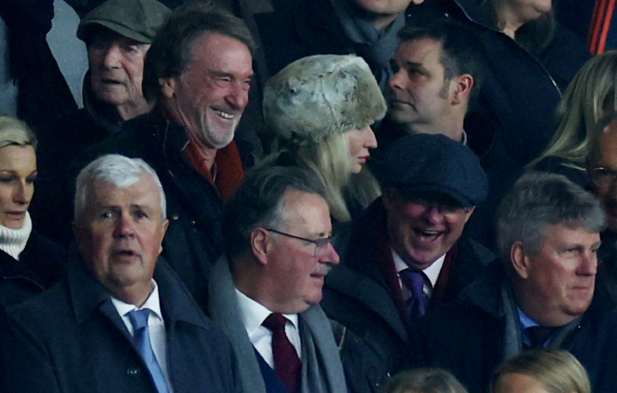 RATCLIFFE dan bekas pengurus United Alex Ferguson turut berada di Old Traffford pada Januari lalu.  