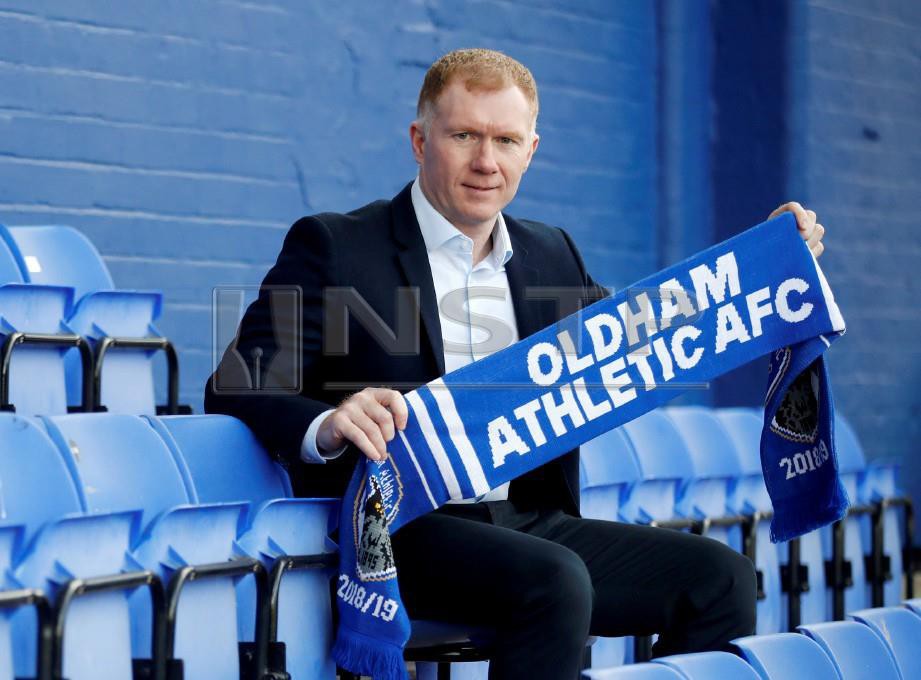  Paul Scholes letak jawatan sebagai pengurus Oldham. FOTO Reuters.
