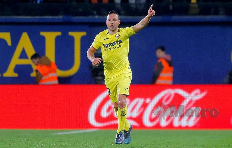 Santi Cazorla membantu Villarreal daripada tersingkir La Liga. FOTO Reuters.