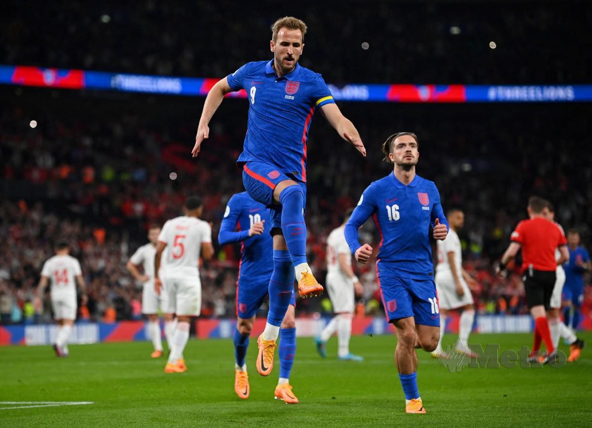 KANE ledakkan gol kemenangan England ke atas Switzerland. -FOTO Reuters 