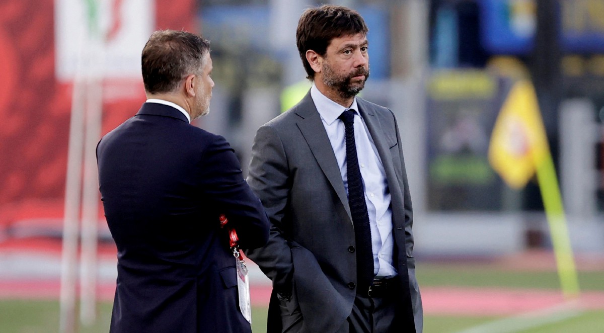 AGNELLI (kanan) juga terbabit dalam projek Liga Super Eropah yang gagal sebelum ini. FOTO Reuters