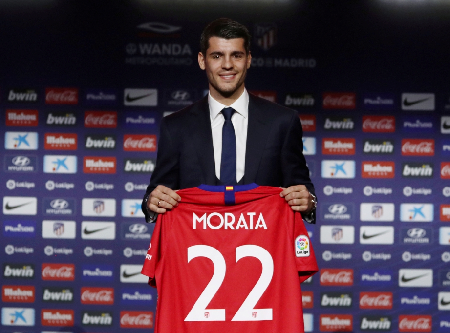 MORATA sertai Atletico Madrid secara pinjaman selama 18 bulan. FOTO Reuters