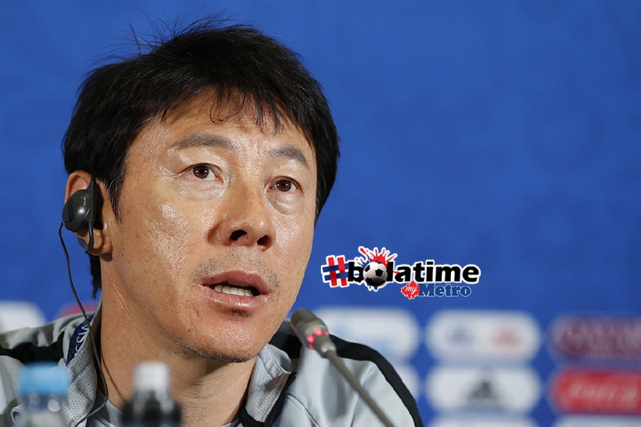 SHIN Tae mahu anak buahnya berjuang habis-habisan menentang Jerman. FOTO/AFP