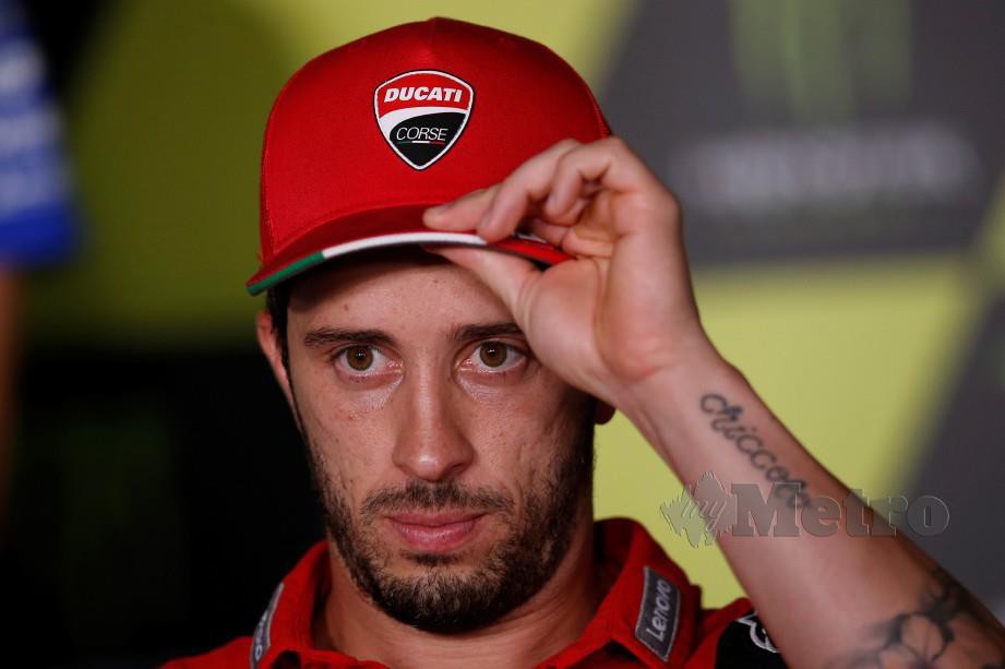 DOVIZIOSO mengungguli tangga teratas kedudukan pelumba keseluruhan MotoGP. FOTO AFP