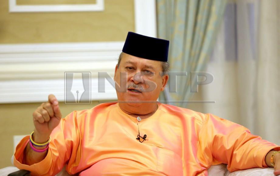 SULTAN Johor Sultan Ibrahim Sultan Iskandar di Istana Pasir Pelangi Johor Bahru. FOTO Zain Ahmed