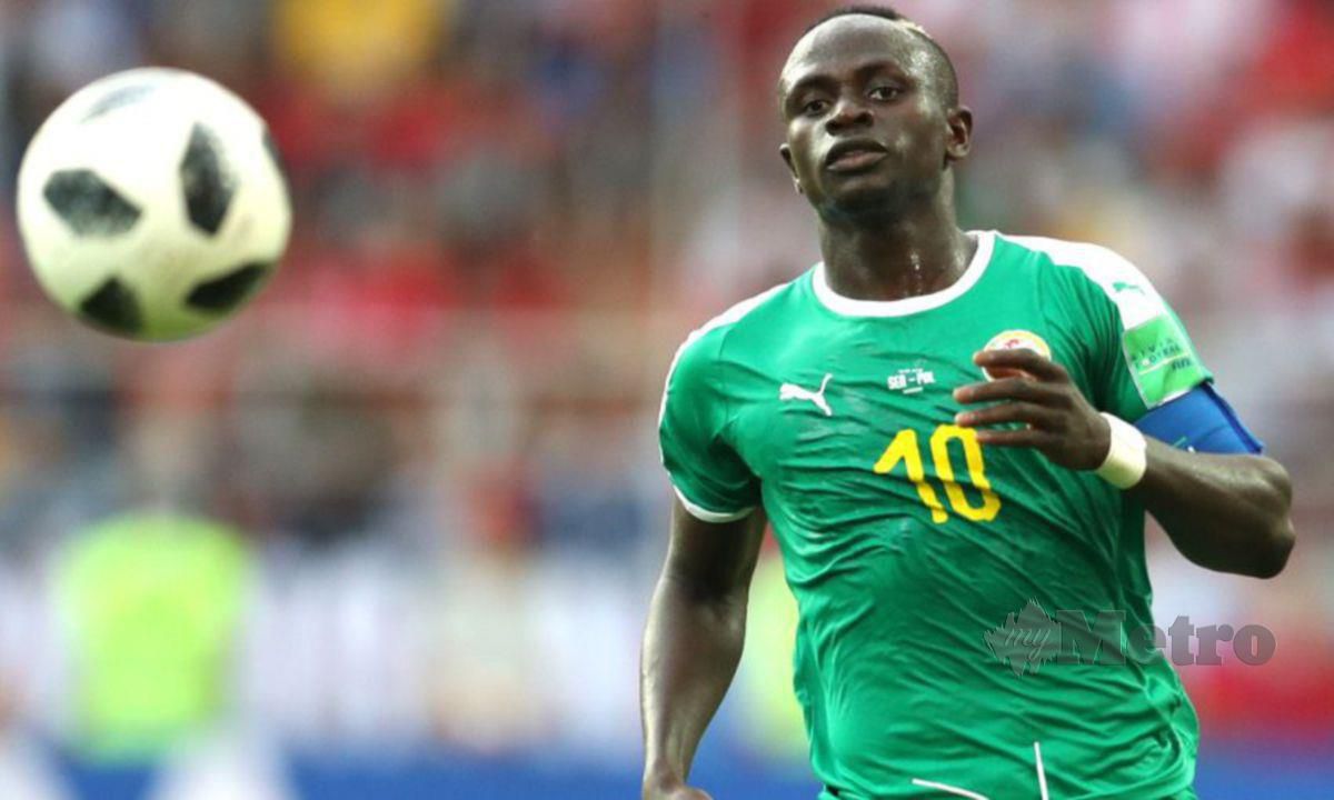Mane ledak gol buat skuad Senegal. FOTO Agensi