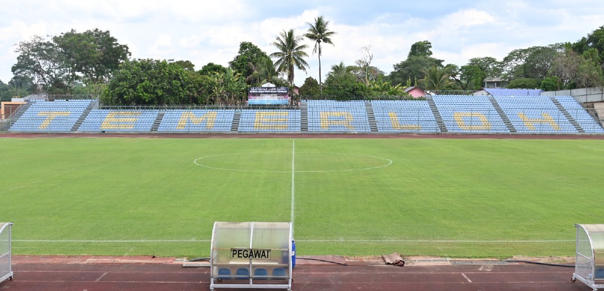 Stadium MPT mempunyai 9,283 tempat duduk. FOTO Ihsan Majlis Perbandaran Temerloh