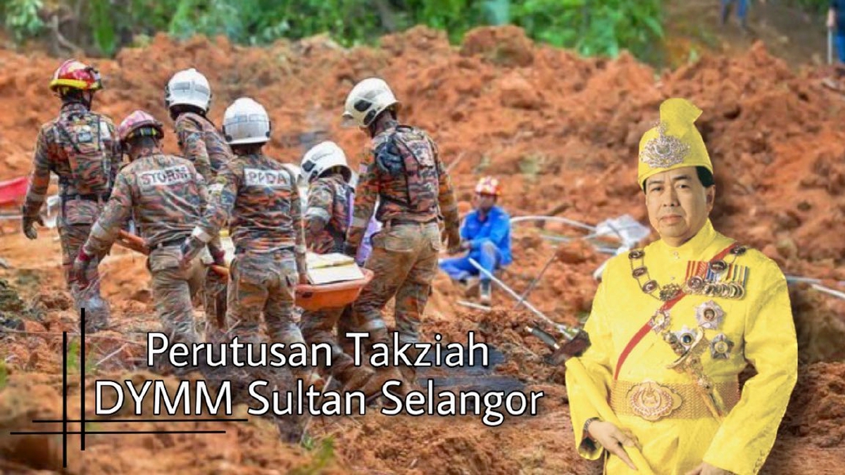 PERUTUSAN takziah Sultan Selangor yang dimuatnaik di Facebook rasmi Selangor Royal Office.