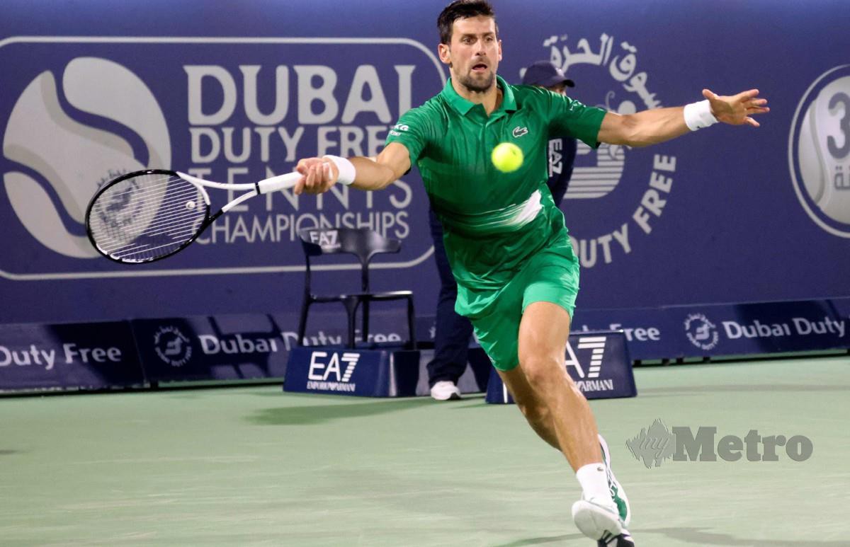 DJOKOVIC berjaya mara ke suku akhir Kejohanan Dubai. FOTO AFP
