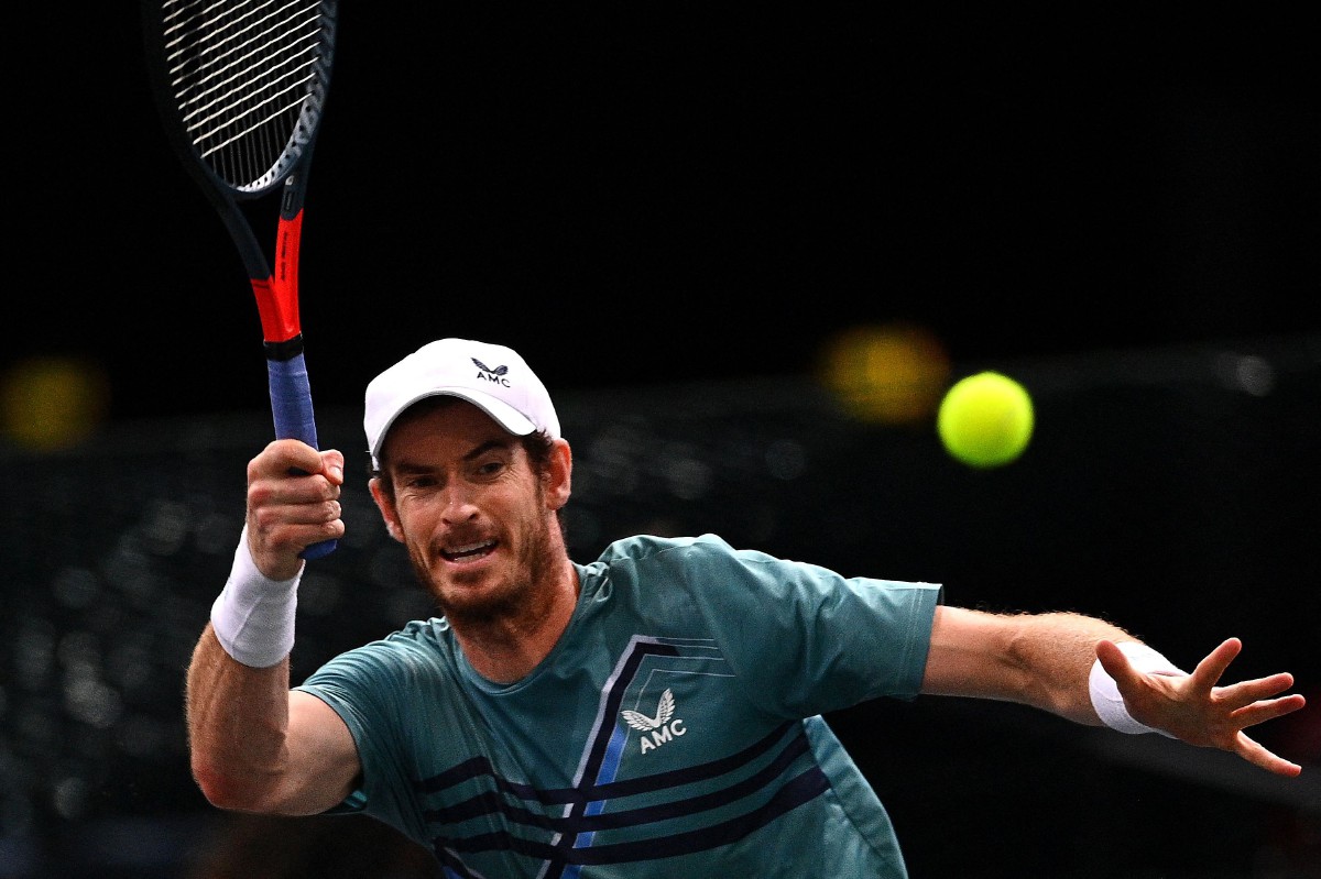 Aksi Andy Murray di ATP Paris Masters. FOTO AFP