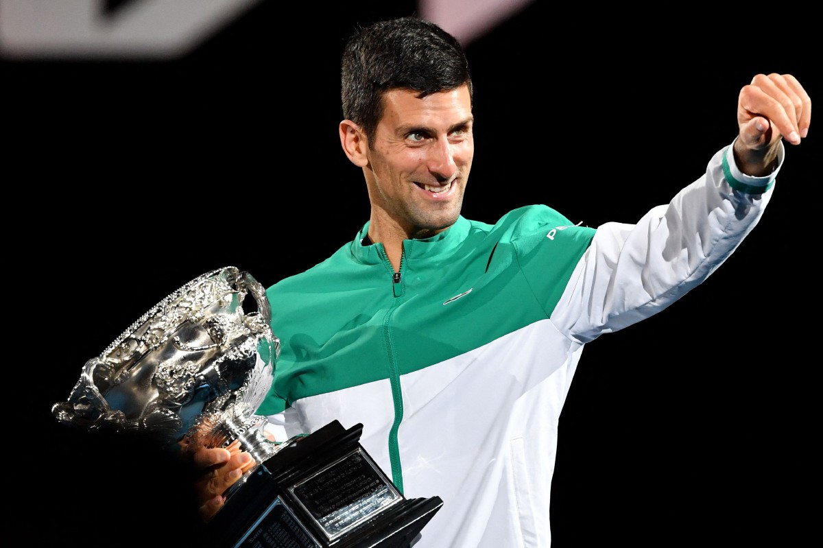 Novak Djokovic menjuarai Terbuka Australia bulan lalu.  FOTO AFP