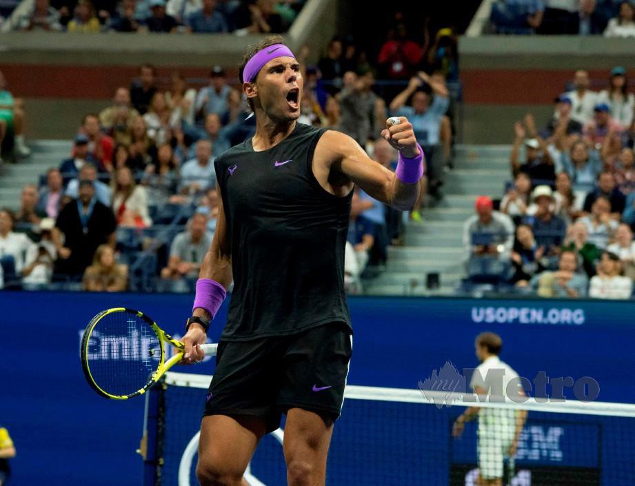 Pemain tenis Sepanyol, Rafael Nadal. FOTO File AFP
