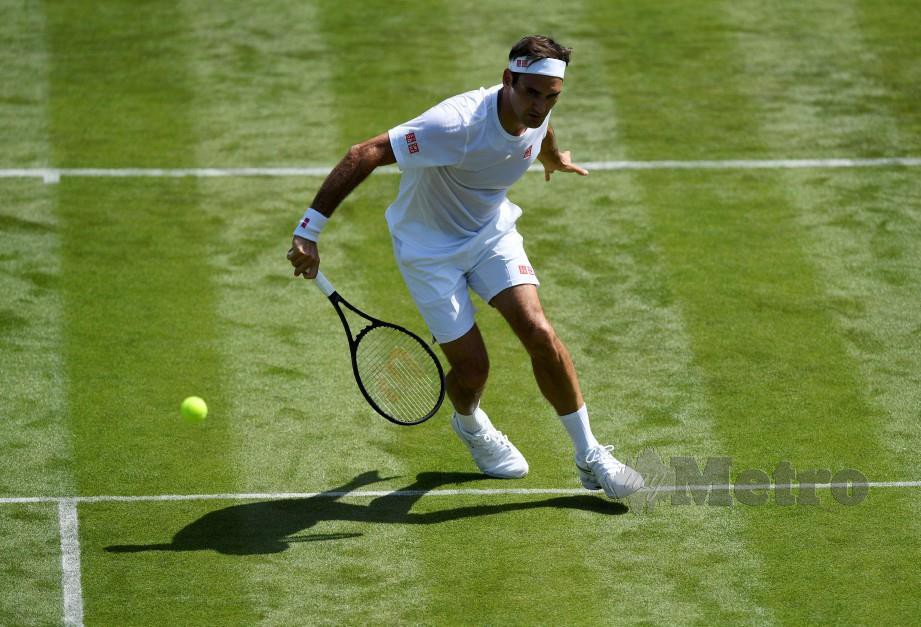 FEDERER kembali memeriahkan Wimbledon. FOTO/AFP