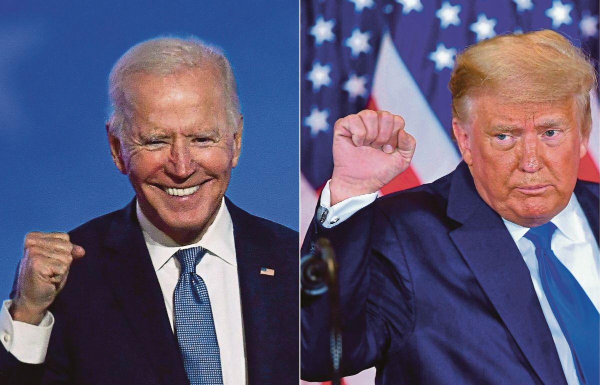 Biden (kiri) dan Trump. Foto AFP