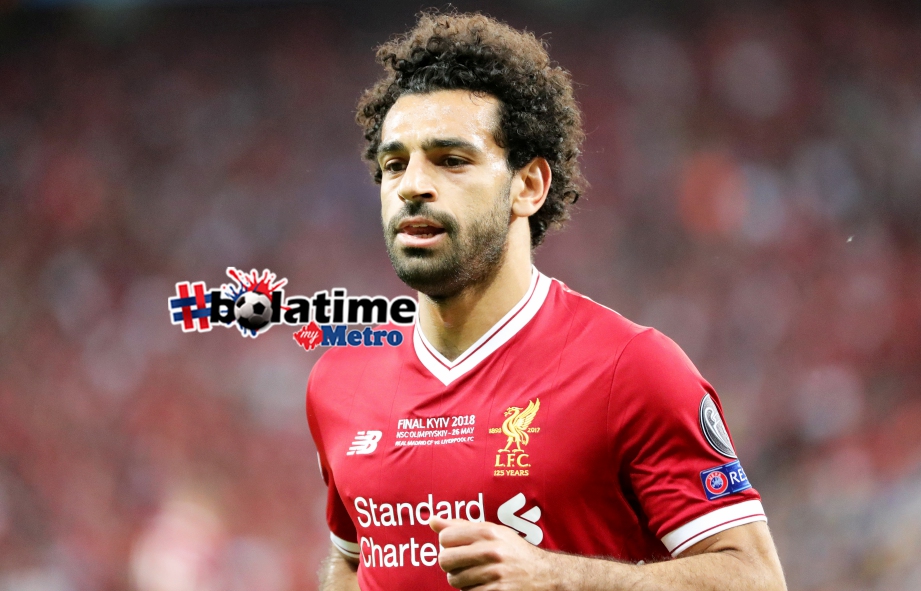 PEMAIN Liverpool, Mohamed Salah tetap beraksi untuk skuad kebangsaan Mesir pada Piala Dunia Russia. FOTO EPA-EFE