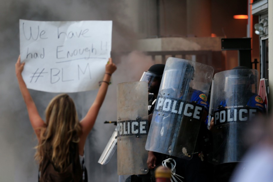 KEADAAN demonstrasi berkenaan. FOTO AFP 