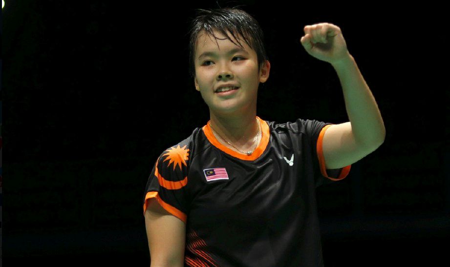 JIN Wei meraikan kejayaan selepas Malaysia mengalahkan Indonesia 3-0. 