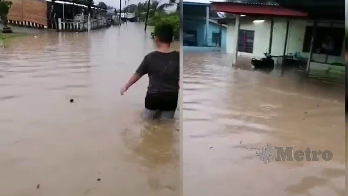 KEADAAN banjir yang melanda beberapa kawasan di Johor Bahru pagi tadi. FOTO ihsan pembaca