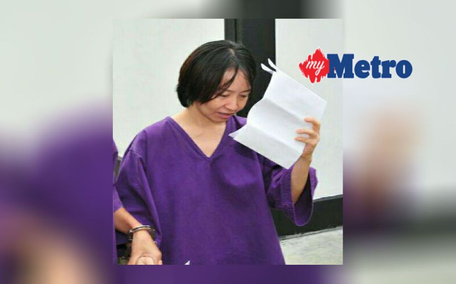 Quek Chin Fern didenda RM3,000 oleh Mahkamah Majistret Kulai, hari ini. FOTO ihsan polis