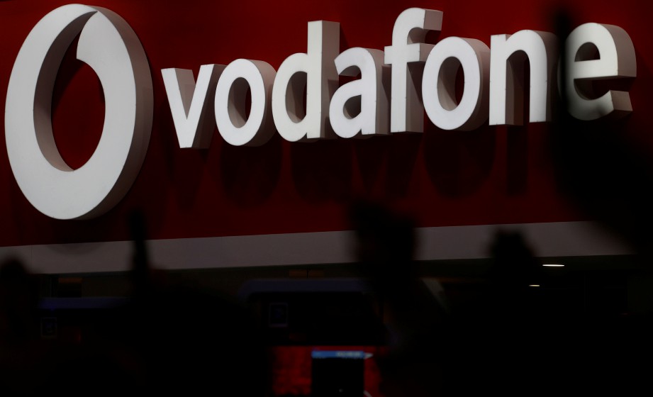 LOGO Vodafone pada Mobile World Congress di Barcelona. FOTO FAIL Reuters 