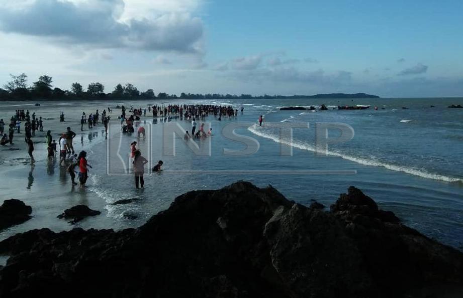Lokasi kanak-kanak berusia lapan tahun dikhuatiri lemas di Pantai Tanjung Balau, Kota Tinggi. FOTO Nurul Amanina Suhaini