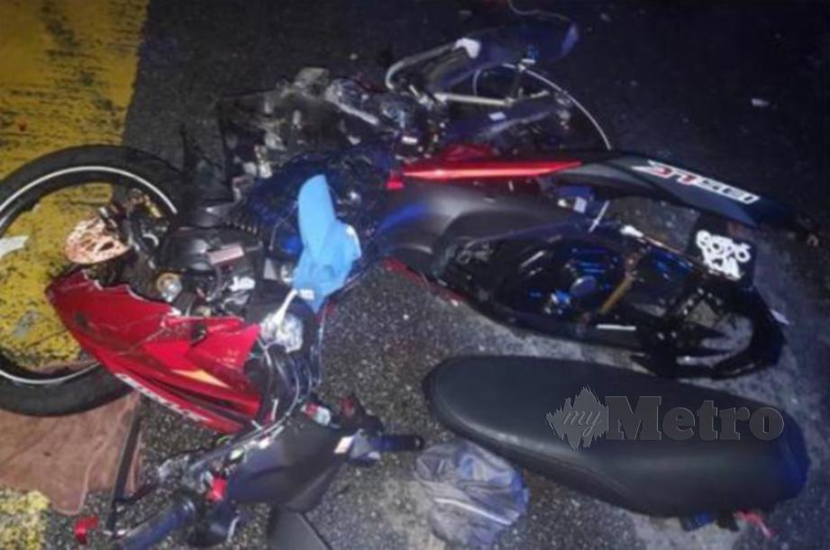 LELAKI  tempatan maut selepas motosikal yang ditunggangnya terbabas melanggar tiang lampu kanan jalan dalam kemalangan di Kilometer 29 Jalan Johor Bahru - Gelang Patah - Pendas, Iskandar Puteri, malam tadi. FOTO Ihsan PDRM