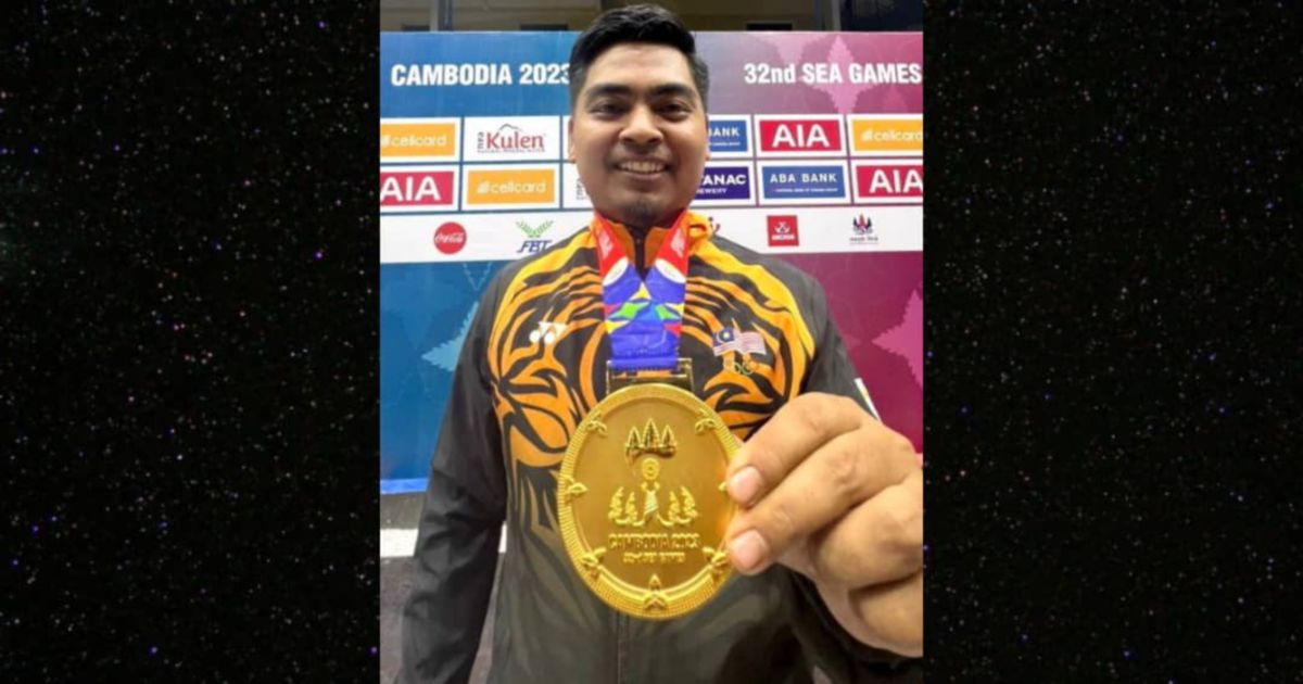 SAIFUL tidak jangka dapat meraih pingat emas. FOTO Ihsan Majlis Olimpik Malaysia