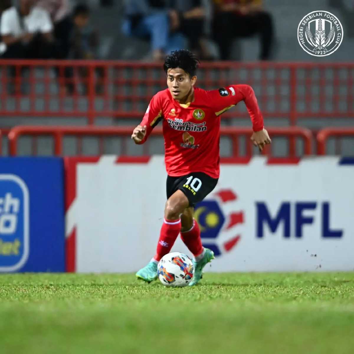 HTET Aung beraksi dalam 10 perlawanan bersama Negeri Sembilan musim 2023. FOTO Ihsan NSFC.