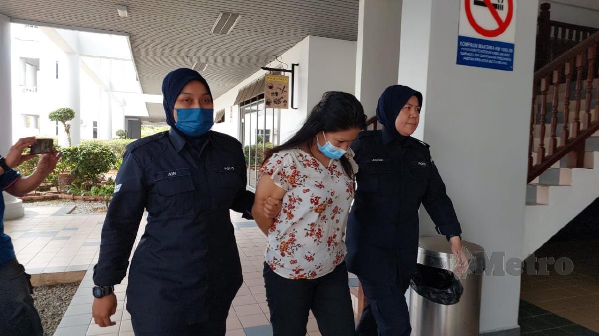 Tertuduh, Sazila Isa dijatuhi hukuman penjara lapan bulan dan denda RM5,500 atas kesalahan mencuri 147 produk kosmetik bernilai lebih RM13,000. Foto Meor Riduwan Meor Ahmad