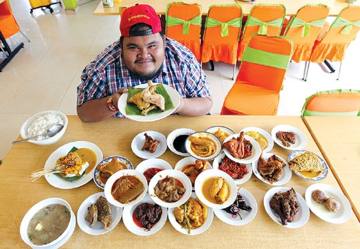 ABAM menunjukkan pelbagai pilihan hidangan masakan Minang.