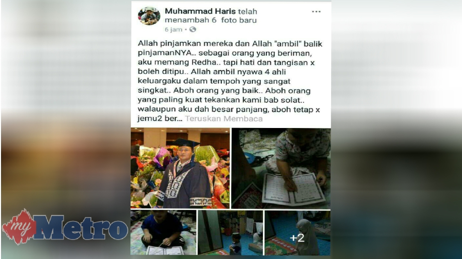 Catatan FB Muhammad Haris mengenai arwah bapanya, Ismail Yaacob.