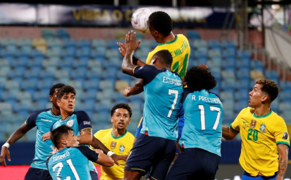 AKSI Ecuador menentang Brazil pada 28 Jun 2021.