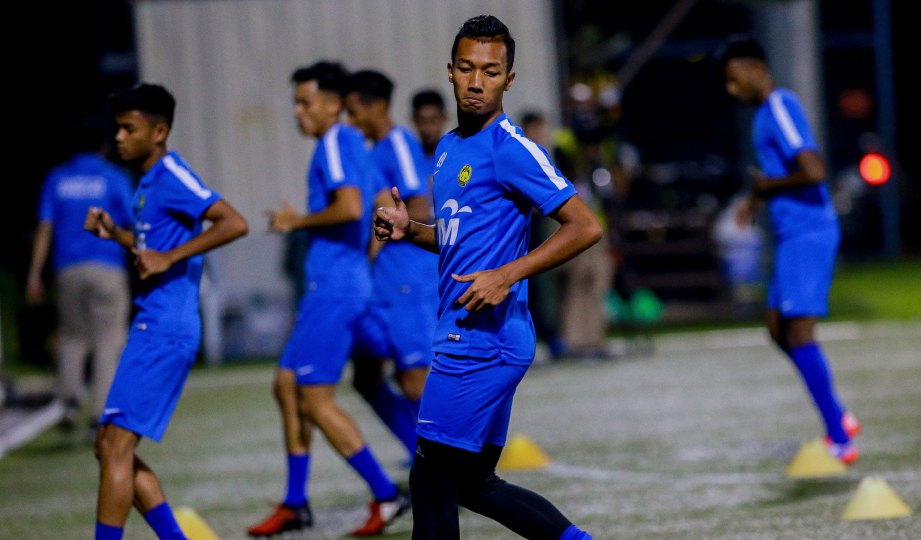 ADAM Nor Azlin ketika sesi latihan. FOTO Asyraf Hamzah