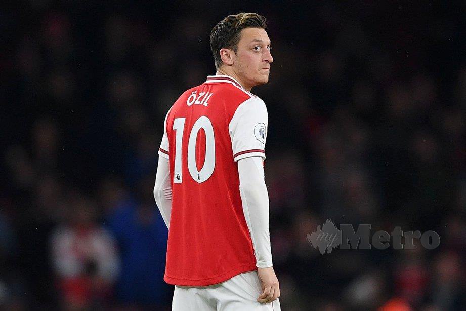Pemain tengah Arsenal, Mesut Ozil. FOTO AFP