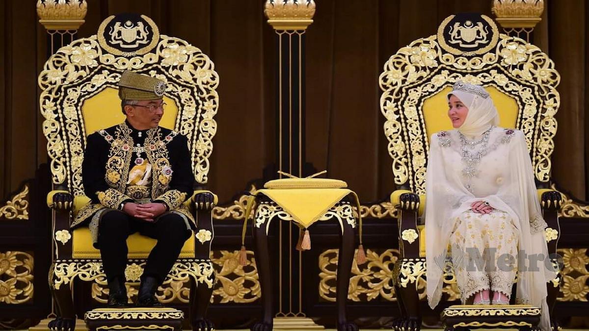 Al-Sultan Abdullah dan Raja Permaisuri Agong. FOTO Istana Negara