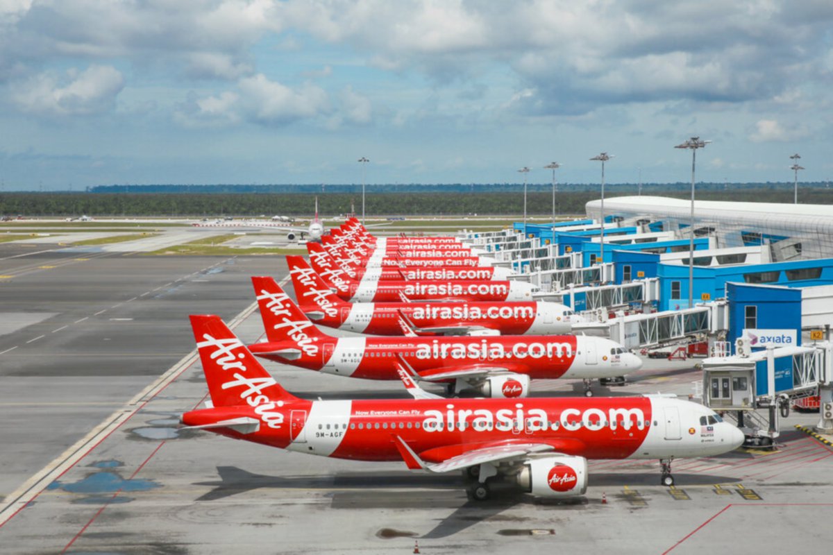 Sebahagian pesawat AirAsia.