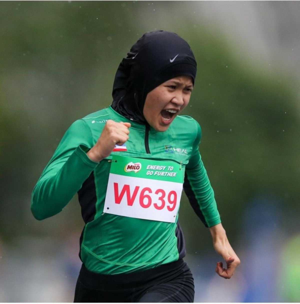 AISYAH atlet kelahiran Sabah antara pelari berpotensi negara. FOTO Instagram