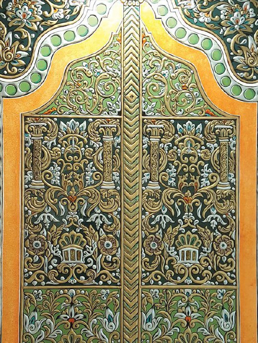 KARYA yang menampilkan corak pintu yang unik di Syria.