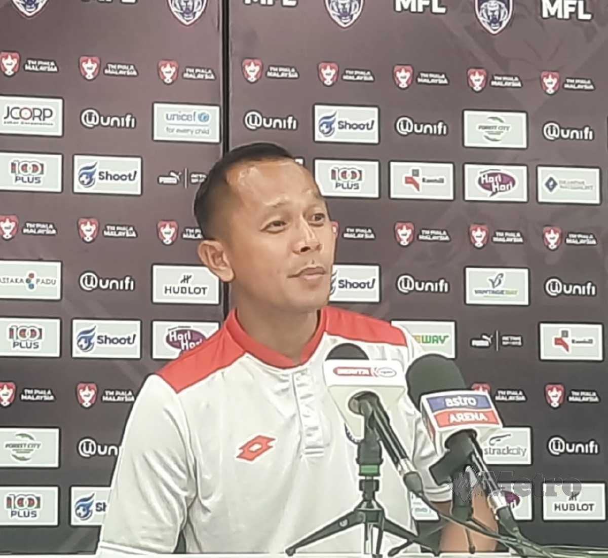 Burhan Ajui optimis Sabah FC mampu mara ke suku akhir Piala Malaysia. -FOTO Rizar Mohd Noor 