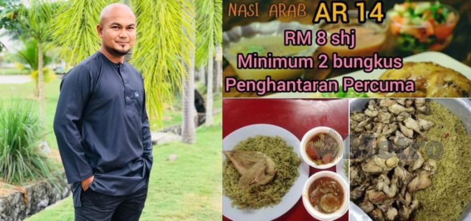 Akmal Rizal raih pendapatan tambahan menerusi penjualan Nasi Arab AR14. FOTO Ihsan pembaca.